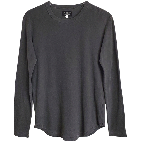 Goodlife | Shirts | Nwt Goodlife Sun Faded Thermal T Shirt Black Crew ...